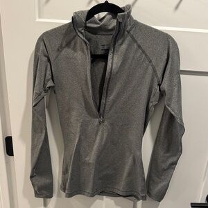 Nike Pro Heather Gray Quarter-Zip Top